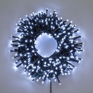 Nastro di Luce 40,5 m, 2000 LED di colore Bianco Freddo, 8 Giochi di Luce, Non Prolungabile
