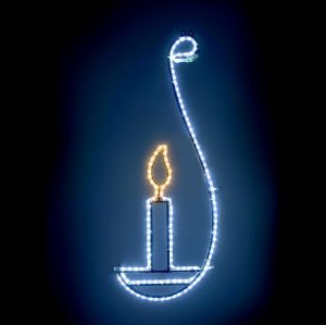 Lanterna Tubo a Led Flexineon, Bianco Caldo e Freddo, Luce fissa, L. 50 x H. 120 cm