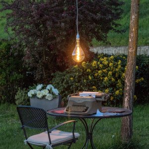 Lampada LED con estetica vintage Maxi Pera 4W Vetro Oro
