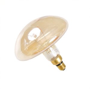 Lampada Dorata LED a filamento curvo, potenza 5W, Tipo Fungo, passo E27.