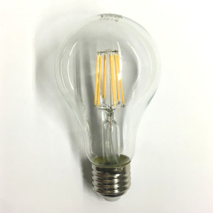 Lampadina LED 8W E27 a Filamento – Risparmio Energetico, colore Bianco Caldo 2700K, 800 Lumen, durata 20.000 ore, classe A+.
