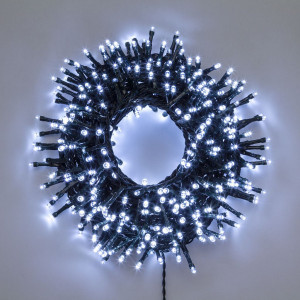Nastro di Luce da 20 m con 500 LED Bianco Freddo, 8 Giochi di Luce, Non Prolungabile