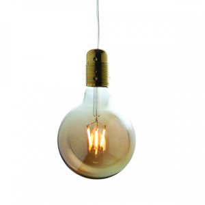 Lampada LED con estetica vintage Maxi Globo 6W Vetro Oro