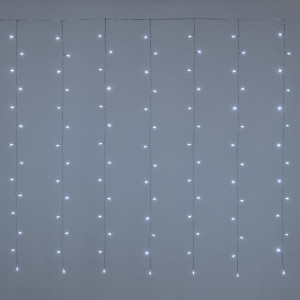 Tenda Luminosa 1,6 x 1,5 MT, 160 LED di Colore Bianco Freddo & Multicolor