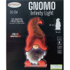 Gnomo Rosso Infinity Light 30 cm con LED, IP20, Alimentatore Incluso, Non Prolungabile, Uso Interno