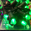 Catena luminosa 3,10 m, 20 Mega LED di colore Verde sostituibili, prolungabile (Collana di Microluci)