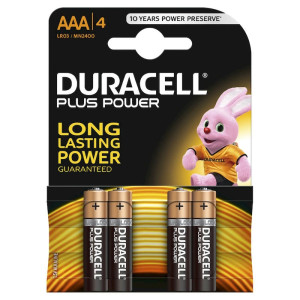 DURACELL Batteria Plus Power LR03 Ministilo AAA Confezione 4pz