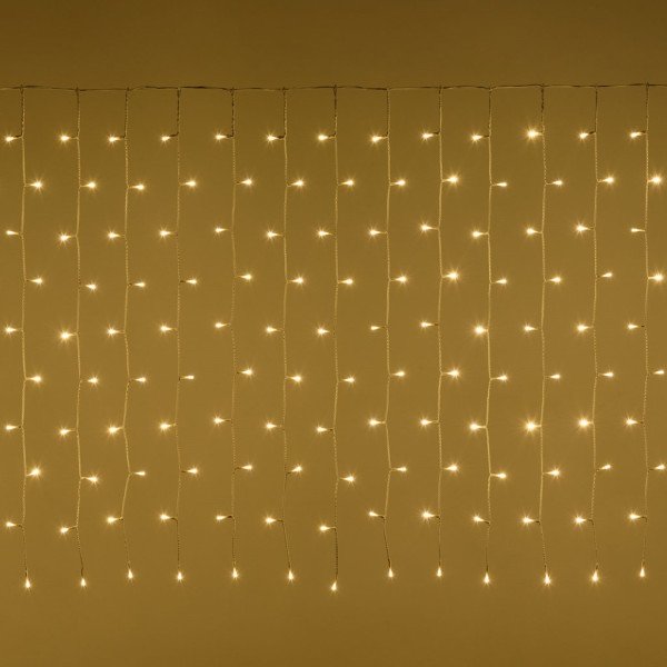 Tenda Luminosa 5 x 1 metri, 500 LED di colore Bianco Caldo, 7 Giochi di Luce, Timer On-Off 8-16 ore
