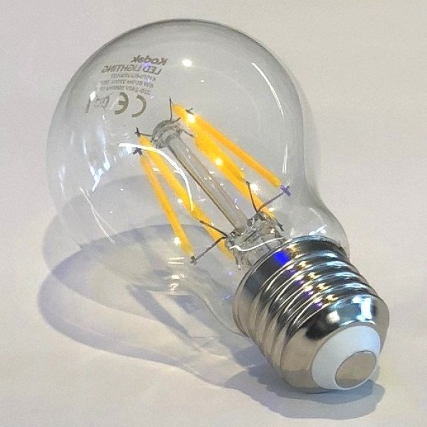 Lampadina a LED dimmerabile a filamento passo E27 bianco caldo consumo 6W resa 60W (Lampadine)